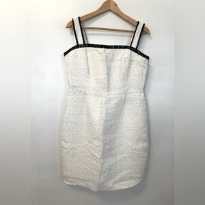J.Crew Collection Ivory Black Sequined Tennis Dress Size 12